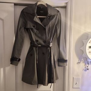 bebe Women's Charcoal Trench Coat